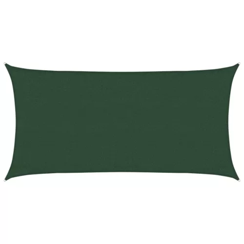  sötétzöld HDPE napvitorla 160 g/m² 3 x 6 m