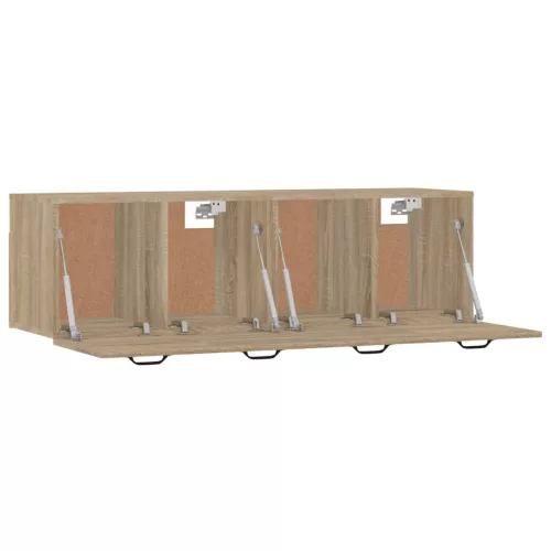  2 db sonoma tölgy színű szerelt fa faliszekrény 80x35x36,5 cm