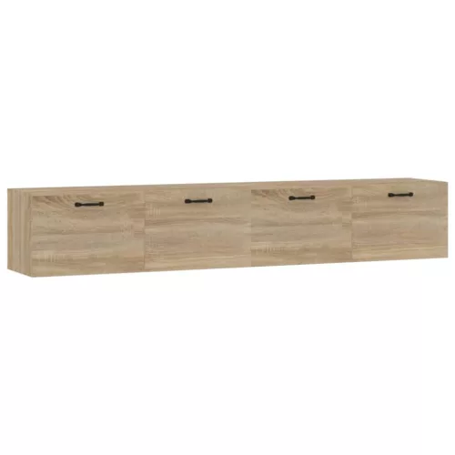  2 db sonoma tölgy színű szerelt fa faliszekrény 100x36,5x35 cm