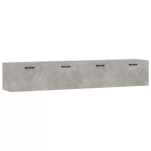  2 db betonszürke szerelt fa faliszekrény 100 x 36,5 x 35 cm