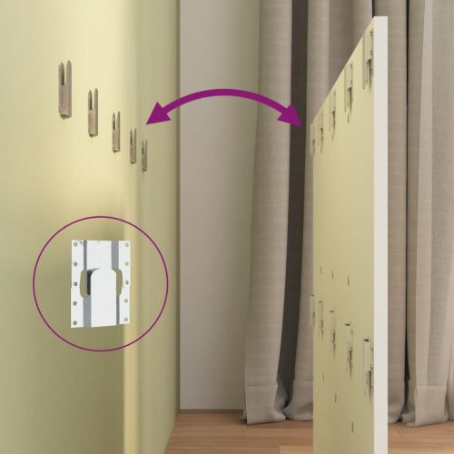  fehér szerelt fa ágyfejtámla szekrényekkel