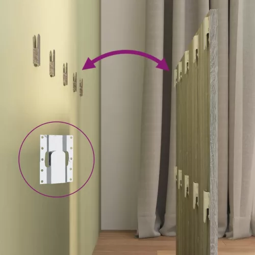  szürke sonoma színű szerelt fa ágyfejtámla szekrényekkel