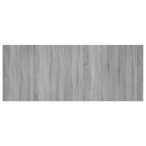  szürke sonoma színű szerelt fa ágyfejtámla szekrényekkel