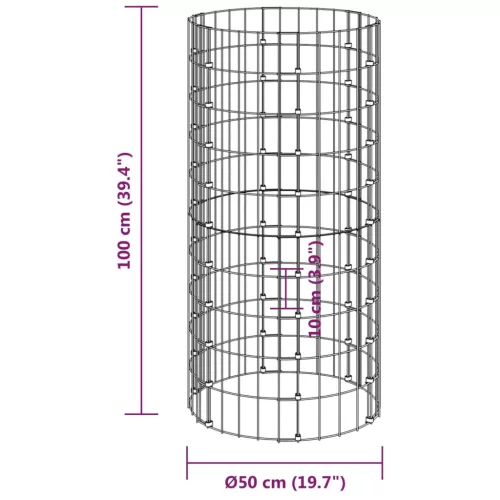  horganyzott acél kerti komposztáló Ø50 x 100 cm