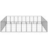  32-paneles fekete porszórt acél kutyakennel 50 x 100 cm