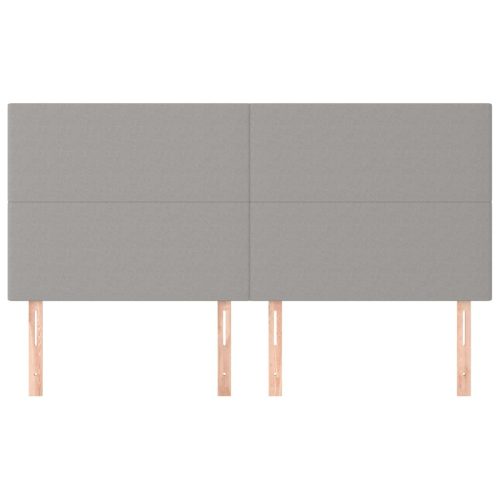  4 db világosszürke szövet fejtámla 100x5x78/88 cm