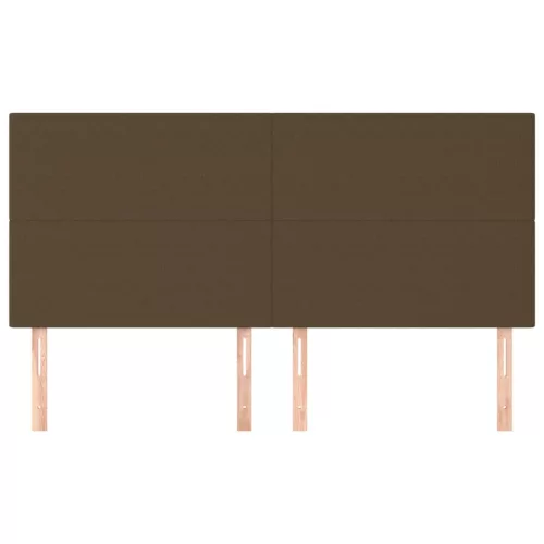  4 db sötétbarna szövet fejtámla 100x5x78/88 cm
