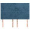  4 db sötétkék bársony fejtámla 72 x 5 x 78/88 cm