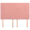 4 db rózsaszín bársony fejtámla 72 x 5 x 78/88 cm