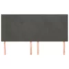  4 db sötétszürke bársony fejtámla 80 x 5 x 78/88 cm