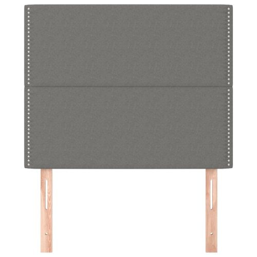  2 db sötétszürke szövet fejtámla 80 x 5 x 78/88 cm