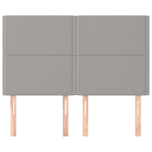  4 db világosszürke szövet fejtámla 72 x 5 x 78/88 cm