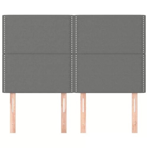  4 db sötétszürke szövet fejtámla 72 x 5 x 78/88 cm