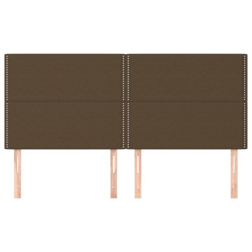  4 db sötétbarna szövet fejtámla 90x5x78/88 cm