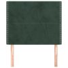  sötétzöld bársony fejtámla 100x5x78/88 cm