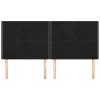  4 db fekete bársony fejtámla 80 x 5 x 78/88 cm