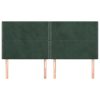  4 db sötétzöld bársony fejtámla 100x5x78/88 cm