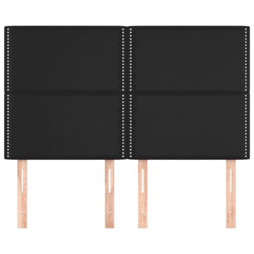  4 db fekete műbőr fejtámla 72 x 5 x 78/88 cm