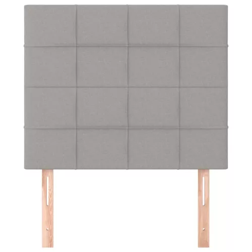  2 db világosszürke szövet fejtámla 80 x 5 x 78/88 cm