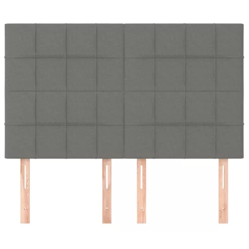  4 db sötétszürke szövet fejtámla 72 x 5 x 78/88 cm