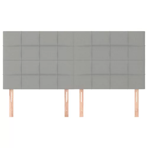  4 db világosszürke szövet fejtámla 80 x 5 x 78/88 cm