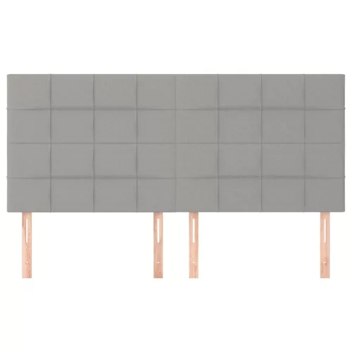  4 db világosszürke szövet fejtámla 90x5x78/88 cm