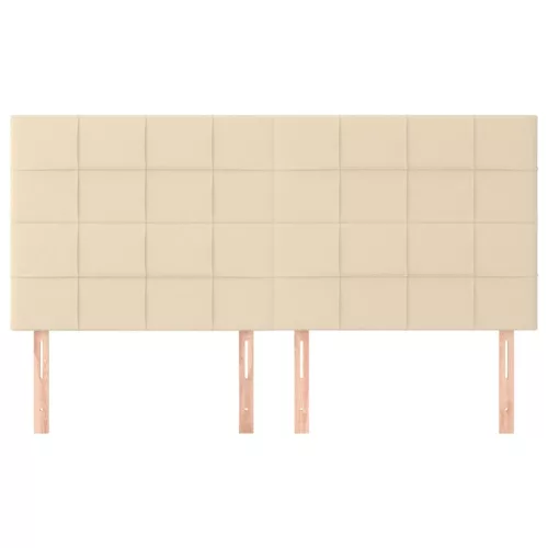  4 db krémszínű szövet fejtámla 90x5x78/88 cm