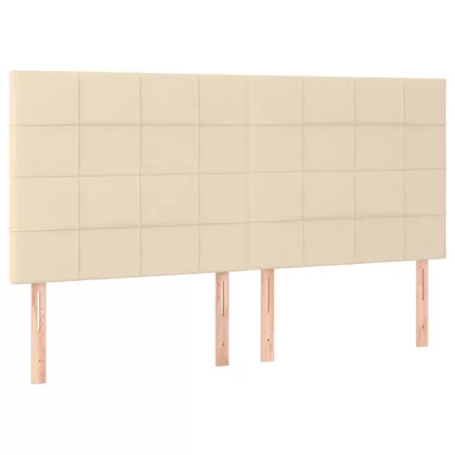  4 db krémszínű szövet fejtámla 100x5x78/88 cm