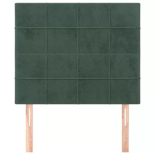  2 db sötétzöld bársony fejtámla 90x5x78/88 cm