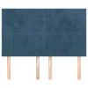  4 db sötétkék bársony fejtámla 72 x 5 x 78/88 cm