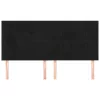  4 db fekete bársony fejtámla 100x5x78/88 cm