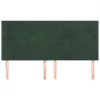  4 db sötétzöld bársony fejtámla 100x5x78/88 cm