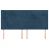  4 db sötétkék bársony fejtámla 100x5x78/88 cm