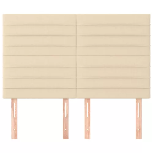  4 db krémszínű szövet fejtámla 72 x 5 x 78/88 cm