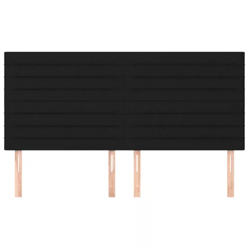  4 db fekete szövet fejtámla 80 x 5 x 78/88 cm