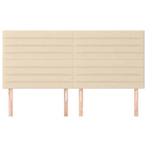  4 db krémszínű szövet fejtámla 80 x 5 x 78/88 cm