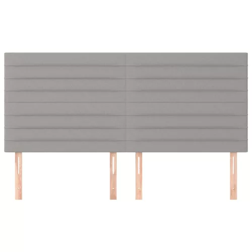  4 db világosszürke szövet fejtámla 100x5x78/88 cm