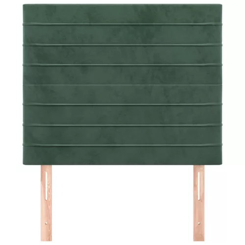 2 db sötétzöld bársony fejtámla 80 x 5 x 78/88 cm