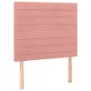  2 db rózsaszín bársony fejtámla 90 x 5 x 78/88 cm