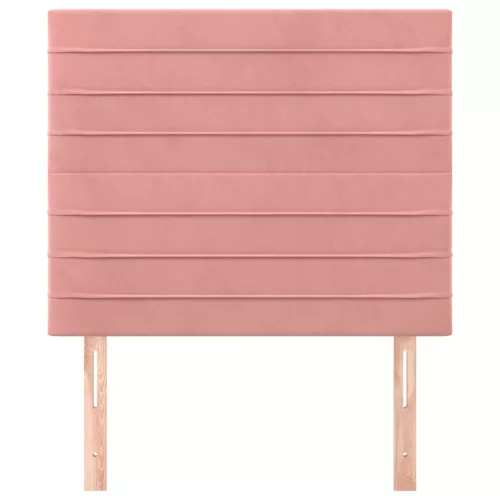  2 db rózsaszín bársony fejtámla 90 x 5 x 78/88 cm