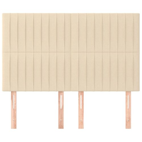  4 db krémszínű szövet fejtámla 72 x 5 x 78/88 cm