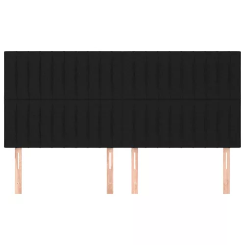  4 db fekete szövet fejtámla 80 x 5 x 78/88 cm