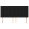 4 db fekete szövet fejtámla 90x5x78/88 cm