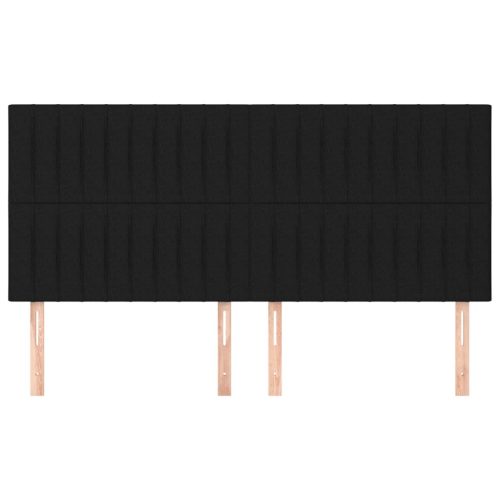  4 db fekete szövet fejtámla 90x5x78/88 cm