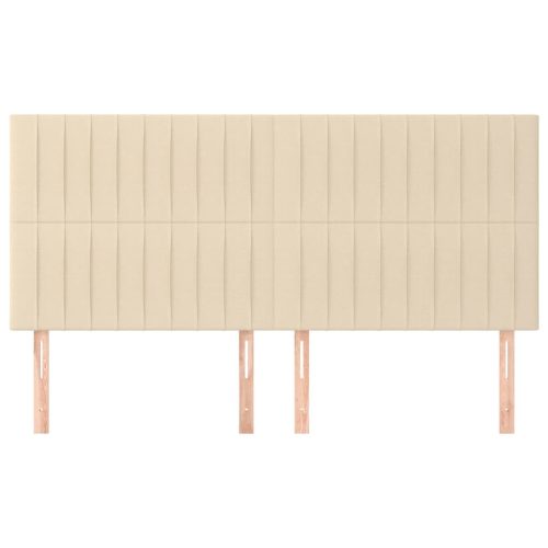  4 db krémszínű szövet fejtámla 90x5x78/88 cm