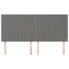  4 db sötétszürke szövet fejtámla 100x5x78/88 cm