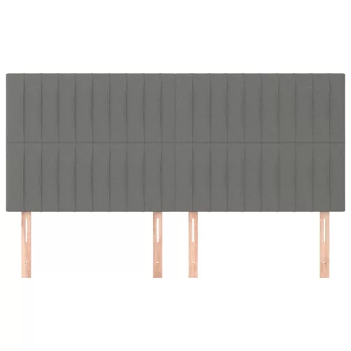  4 db sötétszürke szövet fejtámla 100x5x78/88 cm