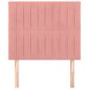  2 db rózsaszín bársony fejtámla 80 x 5 x 78/88 cm