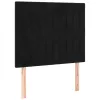  2 db fekete bársony fejtámla 90x5x78/88 cm