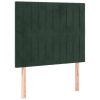  2 db sötétzöld bársony fejtámla 90x5x78/88 cm